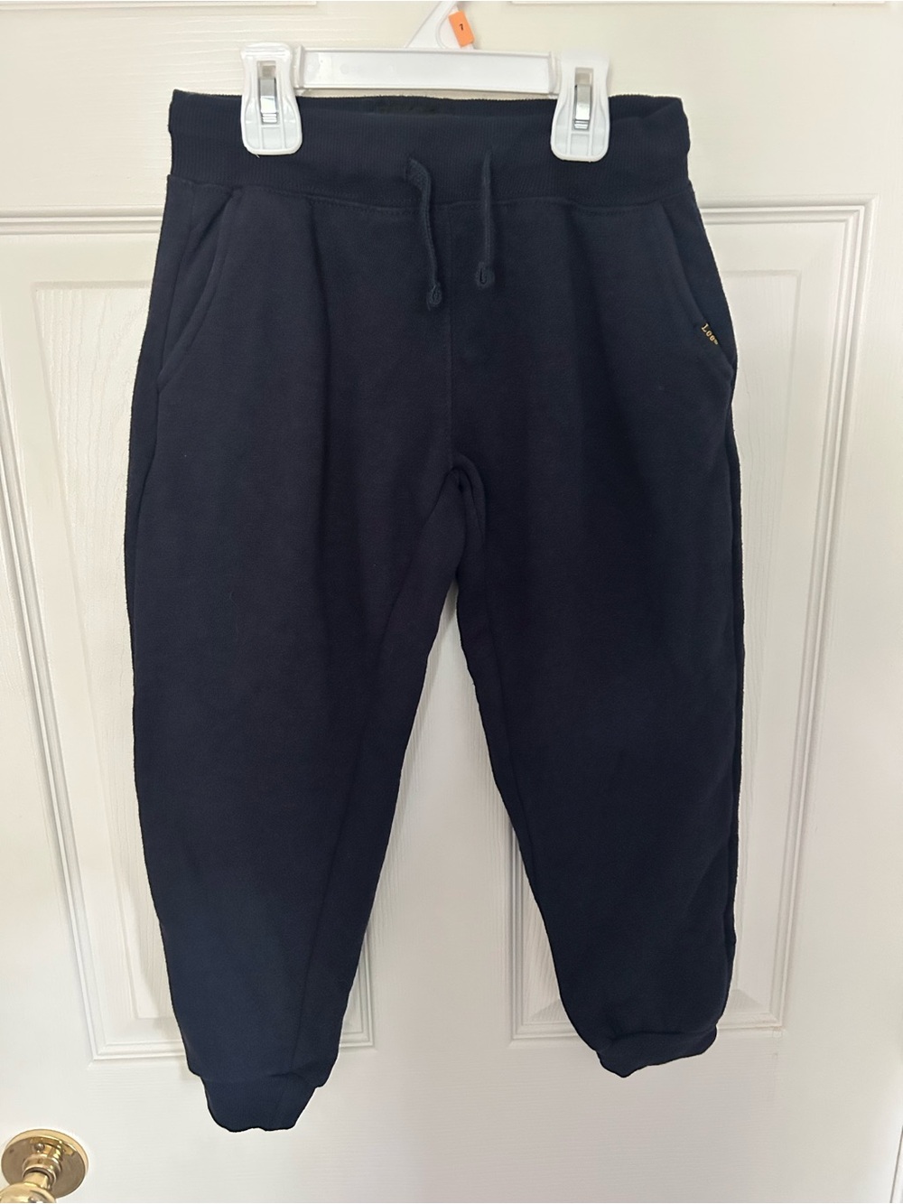 Boys, Lee, Dark Blue Joggers Sweatpants with Drawstring Waist, size small (8)